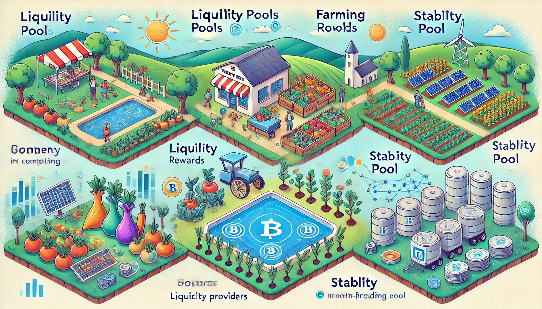 Navigating Liquidity Pools, Farming, and Stability Pools with AI: A Simple Guide